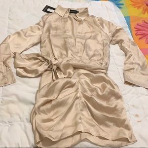 Champagne silk dress